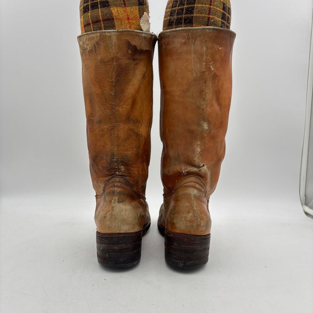 Vintage Frye Campus 14L Boots Women's 8B Square Toe Western Boho Paint Splatter - Picture 4 of 15